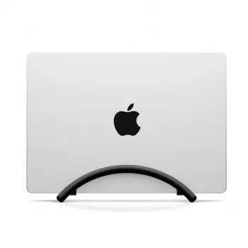 Twelve South BookArc Flex Suporte vertical para portátil para MacBook e notebooks, alumínio preto anodizado, docking de secretária com gestão de cabos que poupa espaço