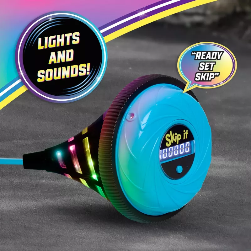 Just Play Skip It Deluxe Petrol - brinquedo de saltar com contador e luzes intermitentes para crianças a partir dos 6 anos