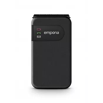 Emporia SIMPLICITYglam Preto (2025) Telemóvel para seniores com botão SOS, 4G LTE, ecrã de 2,8