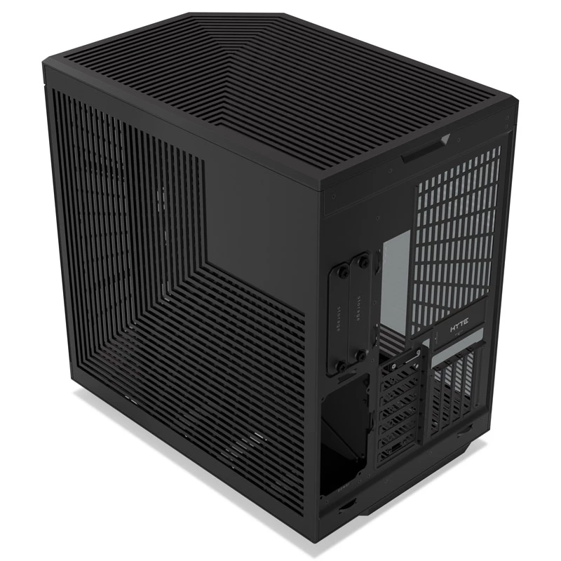 Caixa HYTE Y70 Touch Black Mid Tower com vidro temperado panorâmico e ecrã tátil de 14,1 polegadas, ATX/E-ATX, suporte vertical para GPU