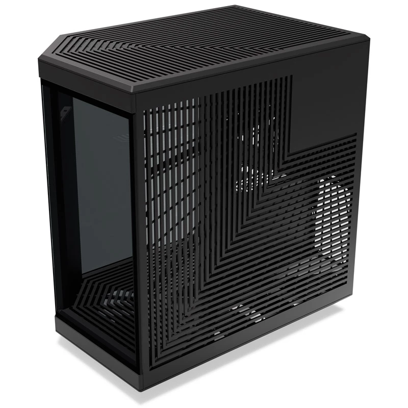 Caixa HYTE Y70 Touch Black Mid Tower com vidro temperado panorâmico e ecrã tátil de 14,1 polegadas, ATX/E-ATX, suporte vertical para GPU