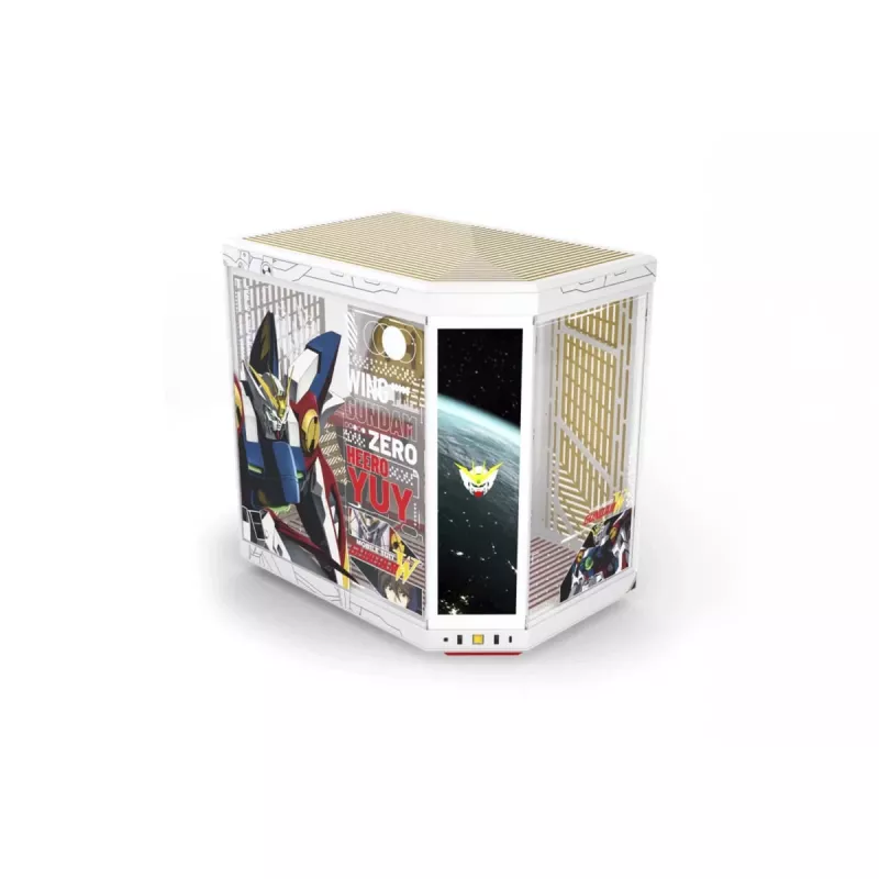 HYTE Y70 Touch Infinite Gundam Wing Edition Caixa Mid-Tower, vidro temperado duplo, ecrã tátil 4K, Branco