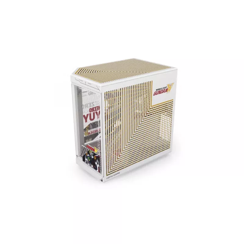 HYTE Y70 Touch Infinite Gundam Wing Edition Caixa Mid-Tower, vidro temperado duplo, ecrã tátil 4K, Branco