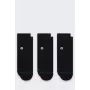 Meias Stance Icon Quarter pack de 3 - preto