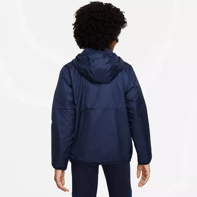 Casaco de inverno Nike Therma Repel Park para criança azul-marinho branco tamanho S