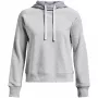 Hoodie Under Armour Rival Fleece Colourblock para mulher Mod Gray/branco
