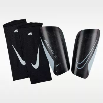 Caneleiras de futebol Nike Mercurial Lite Preto DN3611 010 Tamanho M