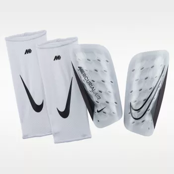 Caneleiras de futebol Nike Mercurial Lite Branco DN3611-100 Tamanho XL