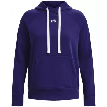 Hoodie Under Armour Rival Fleece HB para mulher Midnight Navy/Branco