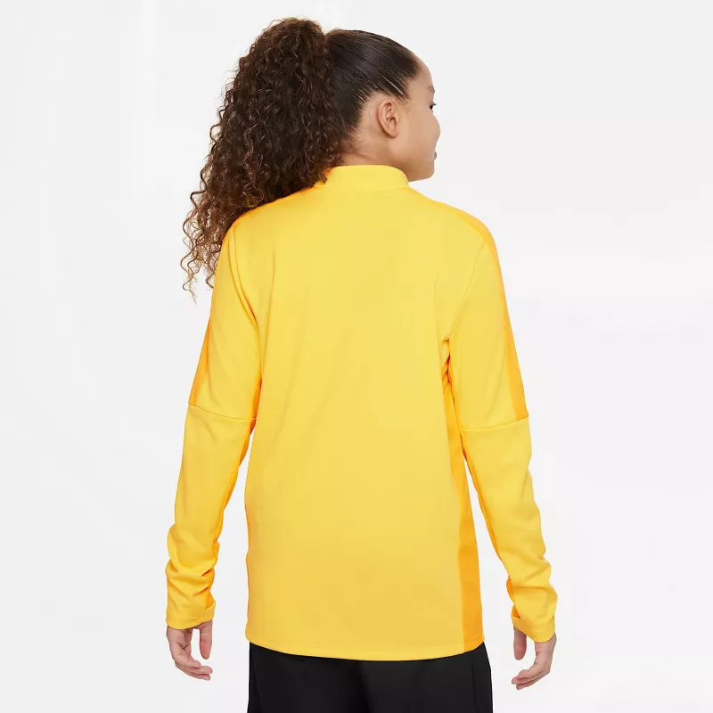 Camisola de manga curta Nike Dri-FIT Academy 23 Drill Top infantil, amarela (DR1356-719), tamanho S