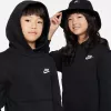 Nike Sportswear Club Fleece sweatshirt com capuz e fecho completo para criança preto FD3000 010 M