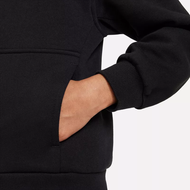 Nike Sportswear Club Fleece sweatshirt com capuz para criança preto FD3004-010 tamanho S