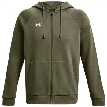 Under Armour Rival Fleece sweatshirt com capuz com fecho completo homem caqui 1379767 390