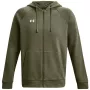 Under Armour Rival Fleece sweatshirt com capuz com fecho completo homem caqui 1379767 390