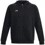 Under Armour Rival Fleece sweatshirt com capuz com fecho completo homem preto 1379767 001