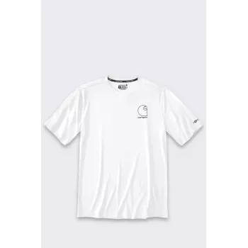 Sun Defender t-shirt de manga curta com logótipo leve branca