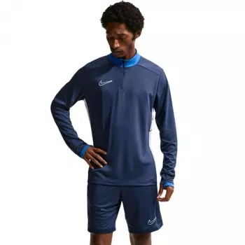 Nike Dri-FIT Academy 25 top de treino homem azul navy com fecho de quarto de volta S