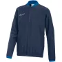 Nike Dri-FIT Academy 25 criança sweatshirt com capuz e fecho completo Midnight Navy/branco XL