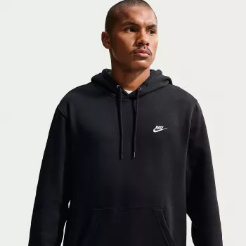 Nike Club Fleece sweatshirt com capuz homem preto FN3859 010 tamanho S