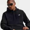 Nike Club Fleece sweatshirt com capuz homem preto FN3859 010 tamanho S