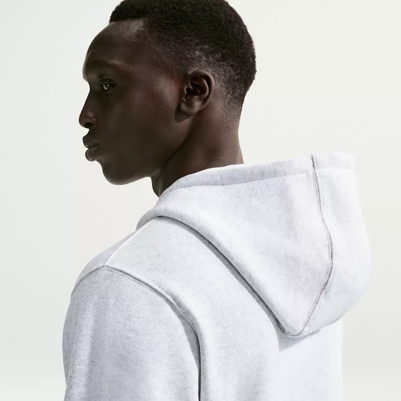 Nike Club BB sweatshirt com capuz e fecho completo homem cinzento FN3861 051 M
