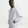 Nike Club BB sweatshirt com capuz e fecho completo homem cinzento FN3861 051 M