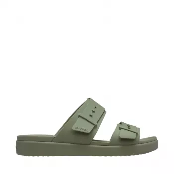 Sandálias de plataforma Crocs Brooklyn Buckle Low para mulher Verde 211215 3BX 38-39