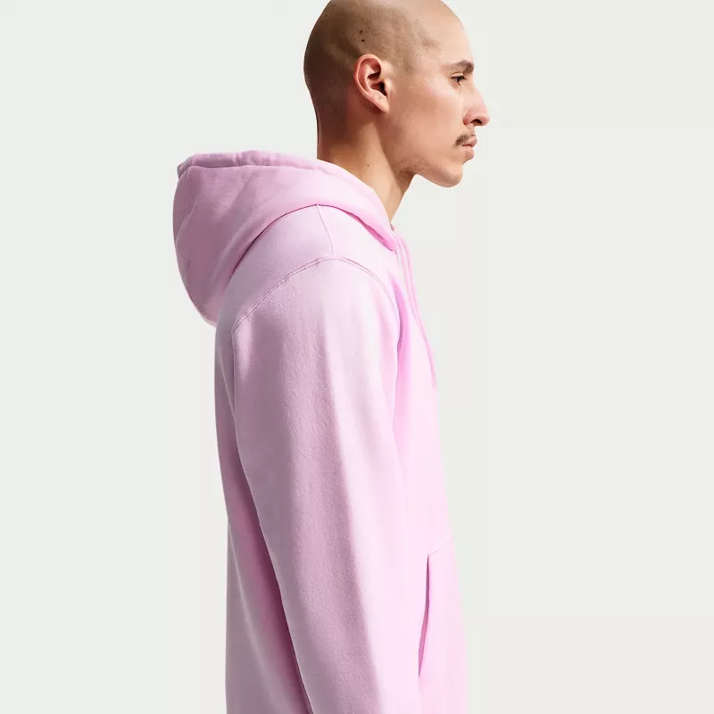 Sweatshirt com capuz Nike Club Fleece para homem Rosa claro FN3859-663 tamanho L
