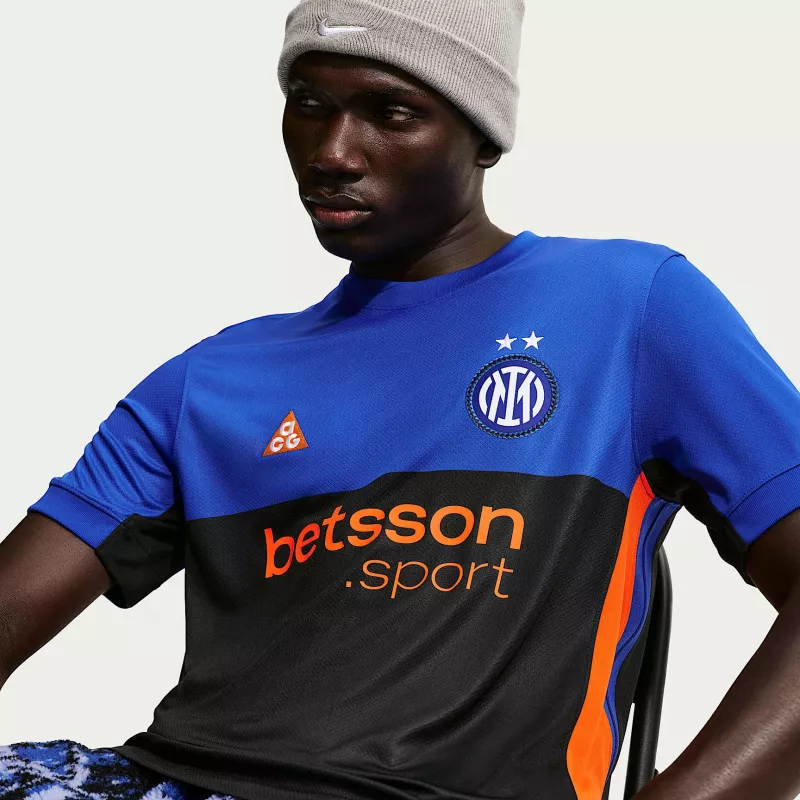 Nike Inter de Milão 2026 Stadium SE Camisola de Futebol Homem Preta-Azul IM6998-413 Tamanho S