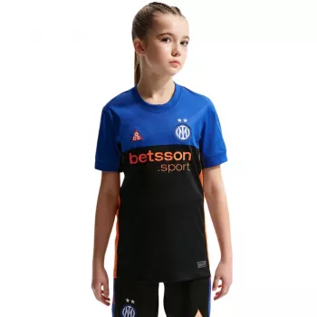 Nike Inter de Milão 2025/2026 Camisola de futebol edição especial estádio para criança - preto/azul (tamanho M)