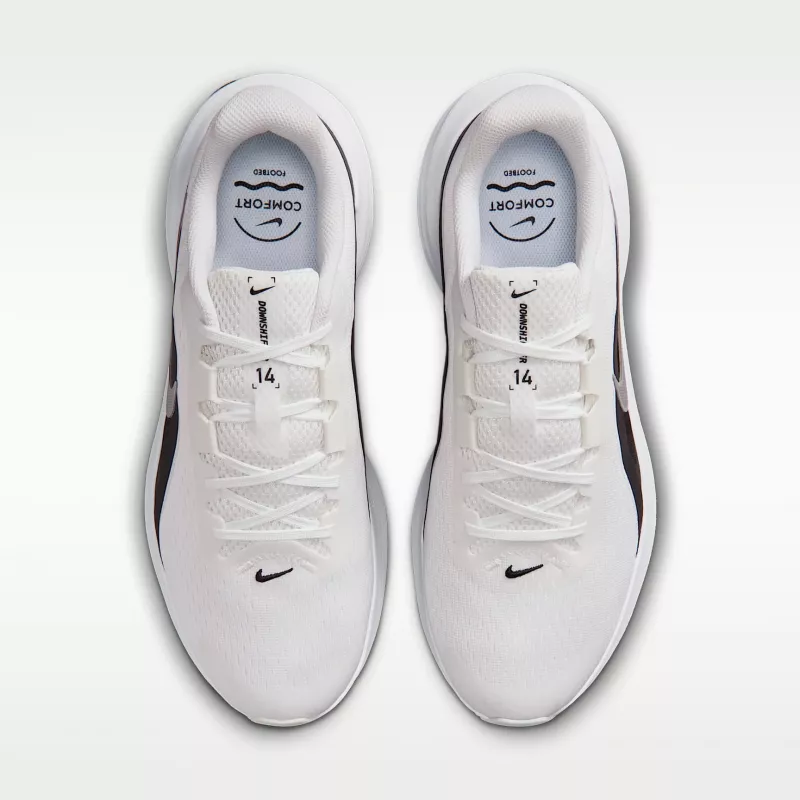 Nike Downshifter 14 Sapatilhas de Corrida para Homem Branco Preto IB1895 107 Tamanho 40.5