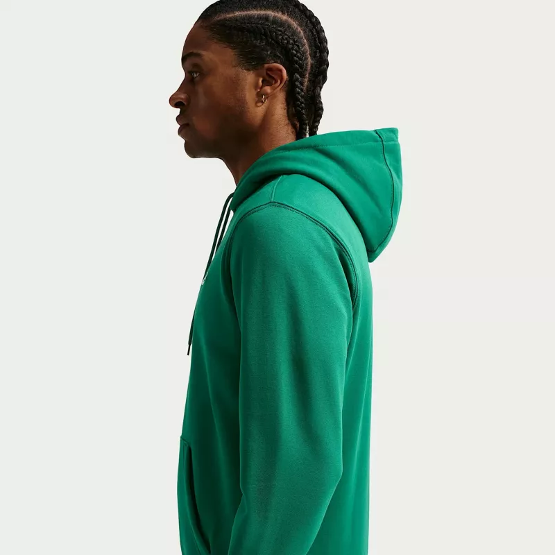 Sweatshirt com Capuz Nike Club Fleece Homem Verde-malaquite Tamanho S