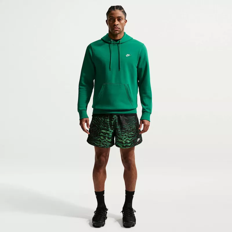 Sweatshirt com Capuz Nike Club Fleece Homem Verde-malaquite Tamanho S
