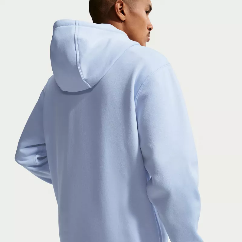 Sweatshirt com Capuz Nike Club Fleece Homem Baltic Blue FN3859-407 Tamanho L
