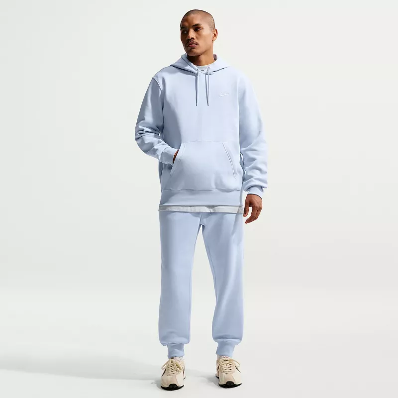 Sweatshirt com Capuz Nike Club Fleece Homem Baltic Blue FN3859-407 Tamanho L