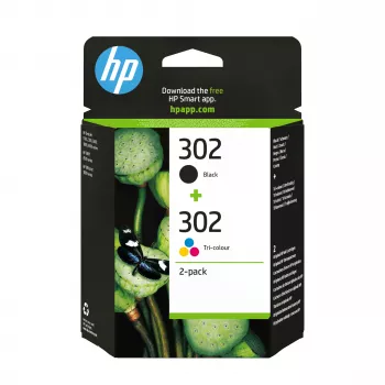 HP 302 Pack de 2 Tinteiros Originais Preto/Tricolor