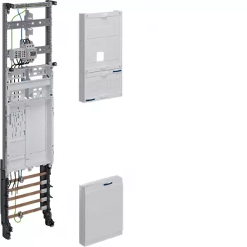 Quadro de contadores completo Hager univers Z ZH3EL27T, BKE-I, 1050mm, 1 campo, 3 PLE, 63A, pré-montado