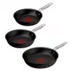 Conjunto de frigideiras em alumínio Tefal Experience, 3 peças, preto, 20/24/28 cm