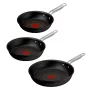 Conjunto de frigideiras em alumínio Tefal Experience, 3 peças, preto, 20/24/28 cm