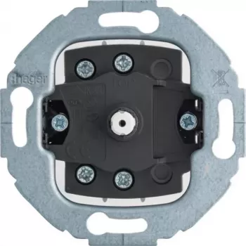 Hager WDE387603 mecanismo de interruptor de comutação de escada para encastrar, 10 AX, 250 V, branco