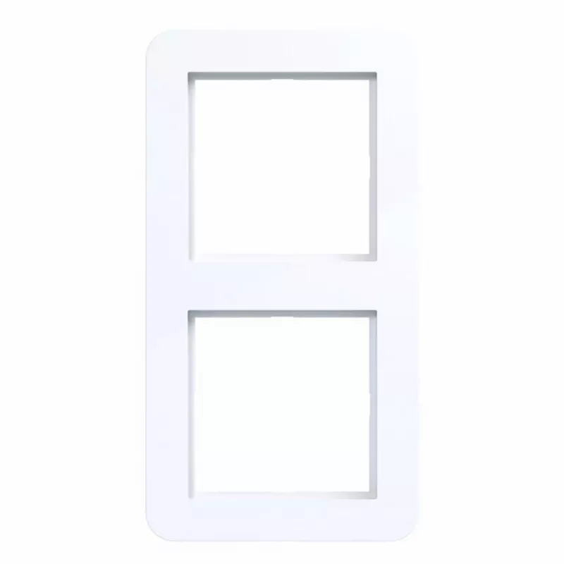 Hager WAD7200WG moldura 2 módulos, design C.1, branco luz brilhante
