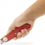 STANLEY BLACK&DECKER 99E x-ato de segurança retrátil com bloqueio de parafuso, punho em liga de zinco fundido, 5 posições de lâmina, armazenamento interno para 3 lâminas, cinzento metálico
