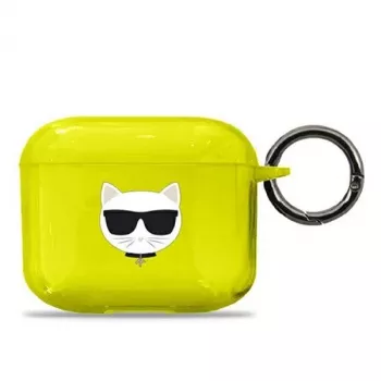 Karl Lagerfeld KLA3UCHFY Capa para AirPods 3 amarela Choupette