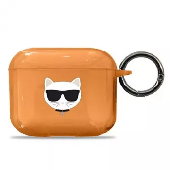 Karl Lagerfeld KLA3UCHFO Capa para AirPods 3 laranja Choupette