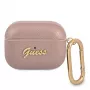 GUESS GUAPSASMP Capa AirPods Pro Saffiano Script Metal Collection Rosa
