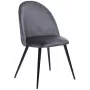 Cadeira de Sala de Jantar em Tecido Cinzento Slano com Estrutura Metálica