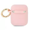 GUESS GUA2SSSI Capa AirPods 1/2 Rosa Silicone Vintage Script