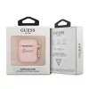 GUESS GUA2SSSI Capa AirPods 1/2 Rosa Silicone Vintage Script