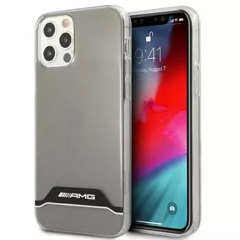 AMG AMHCP12MTCBW Capa Rígida Transparente para iPhone 12/12 Pro Eletrogalvanizado Preto e Branco