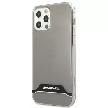 AMG AMHCP12MTCBW Capa Rígida Transparente para iPhone 12/12 Pro Eletrogalvanizado Preto e Branco